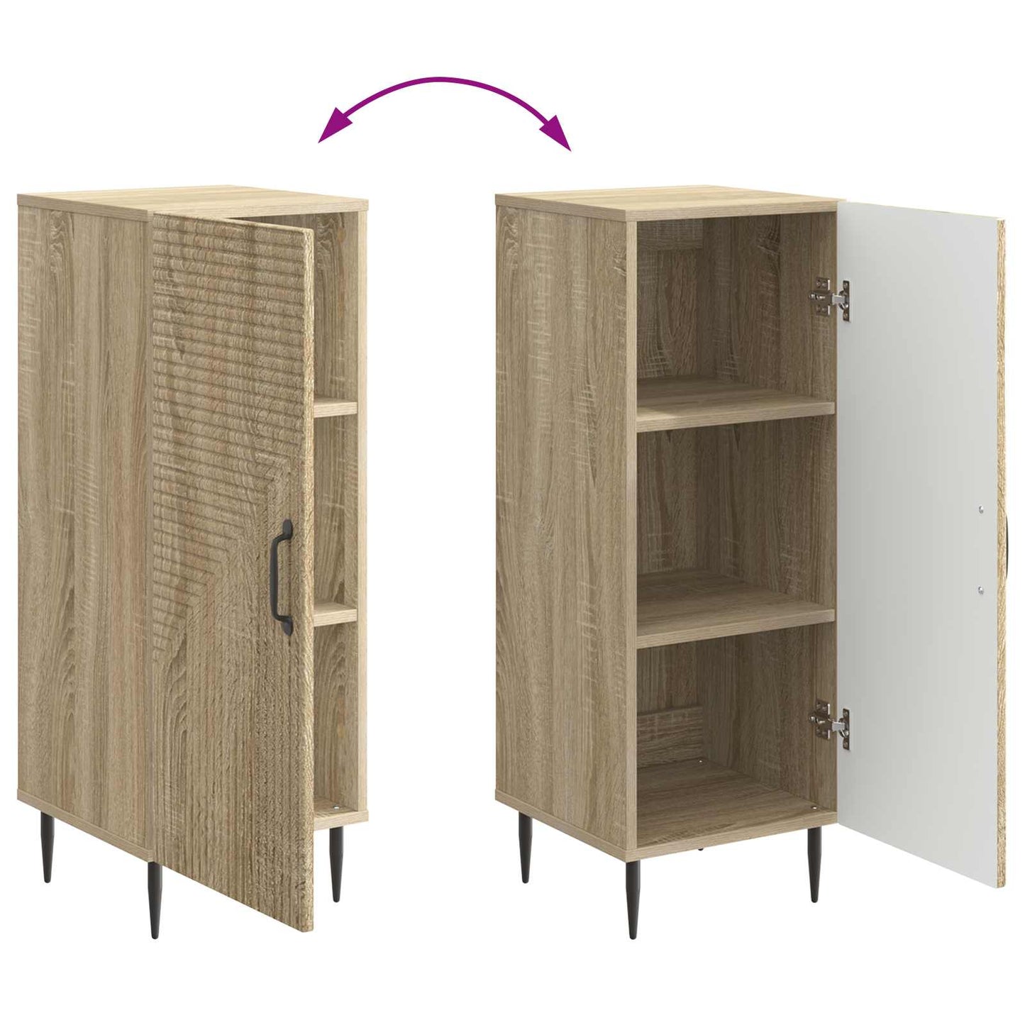 Serviesskap Sonoma eik 33 x 34,5 x 89,5 cm Konstruert tre