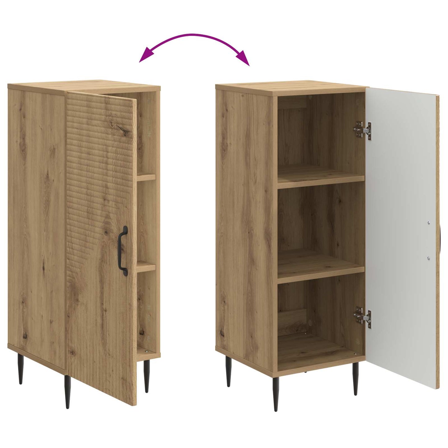 Serviesskap Artisan eik 33 x 34,5 x 89,5 cm Konstruert tre