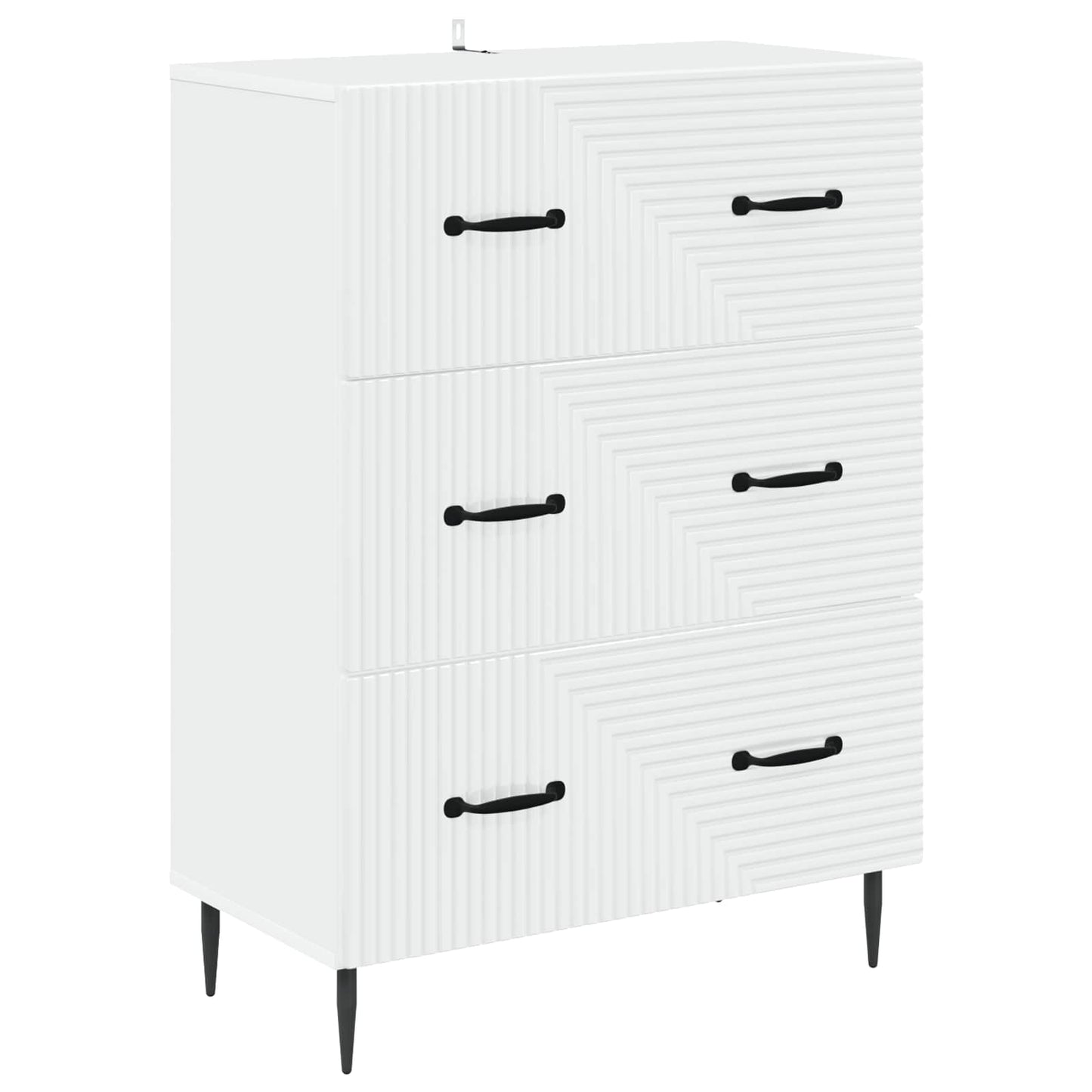 Skuffeskap Hvit 66 x 34,5 x 89,5 cm Konstruert tre