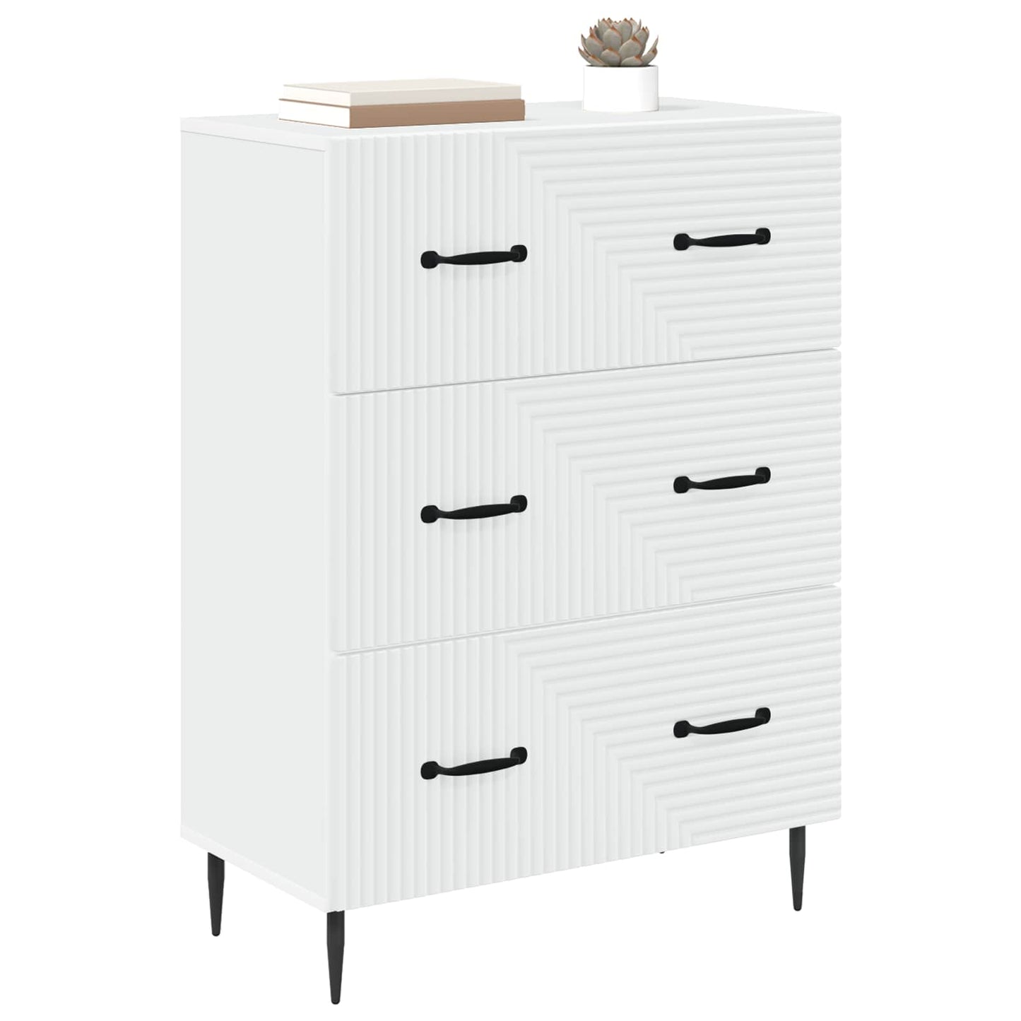 Skuffeskap Hvit 66 x 34,5 x 89,5 cm Konstruert tre