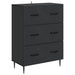 Skuffeskap Svart 66 x 34,5 x 89,5 cm Konstruert tre