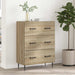Skuffeskap Sonoma eik 66 x 34,5 x 89,5 cm Konstruert tre