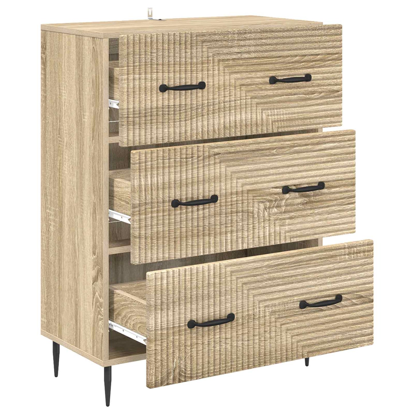 Skuffeskap Sonoma eik 66 x 34,5 x 89,5 cm Konstruert tre
