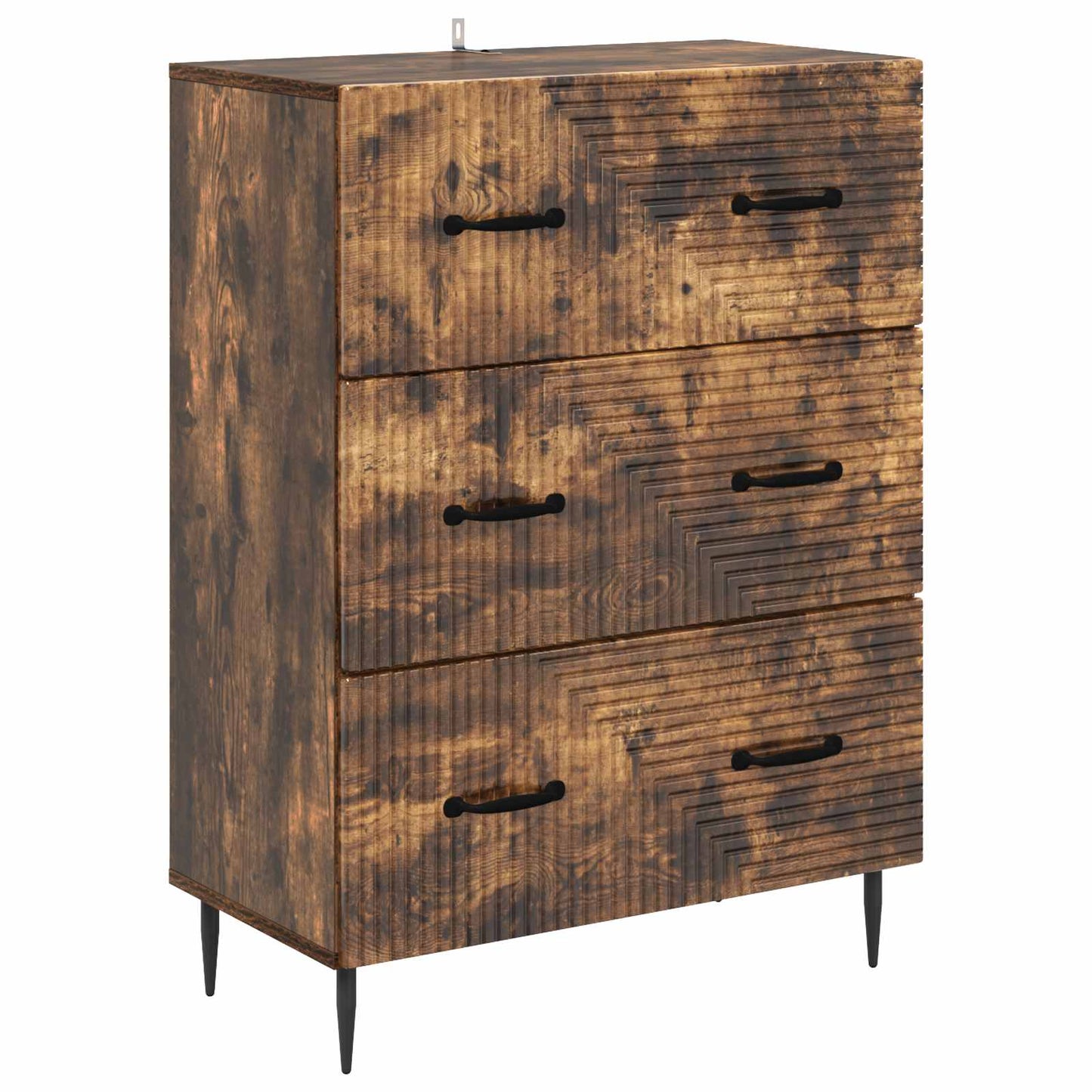 Skuffeskap Røkt Eik 66 x 34,5 x 89,5 cm Konstruert tre