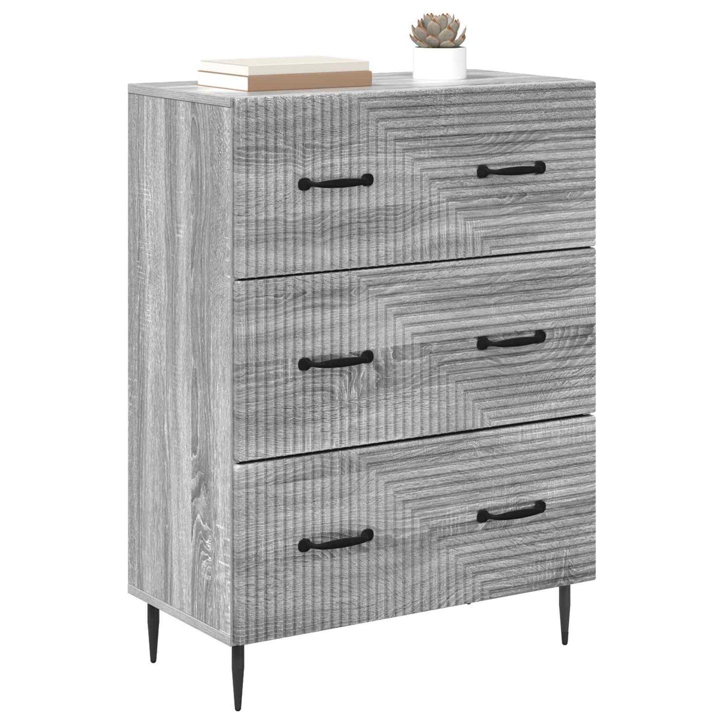 Skuffeskap Grå Sonoma 66 x 34,5 x 89,5 cm Konstruert tre
