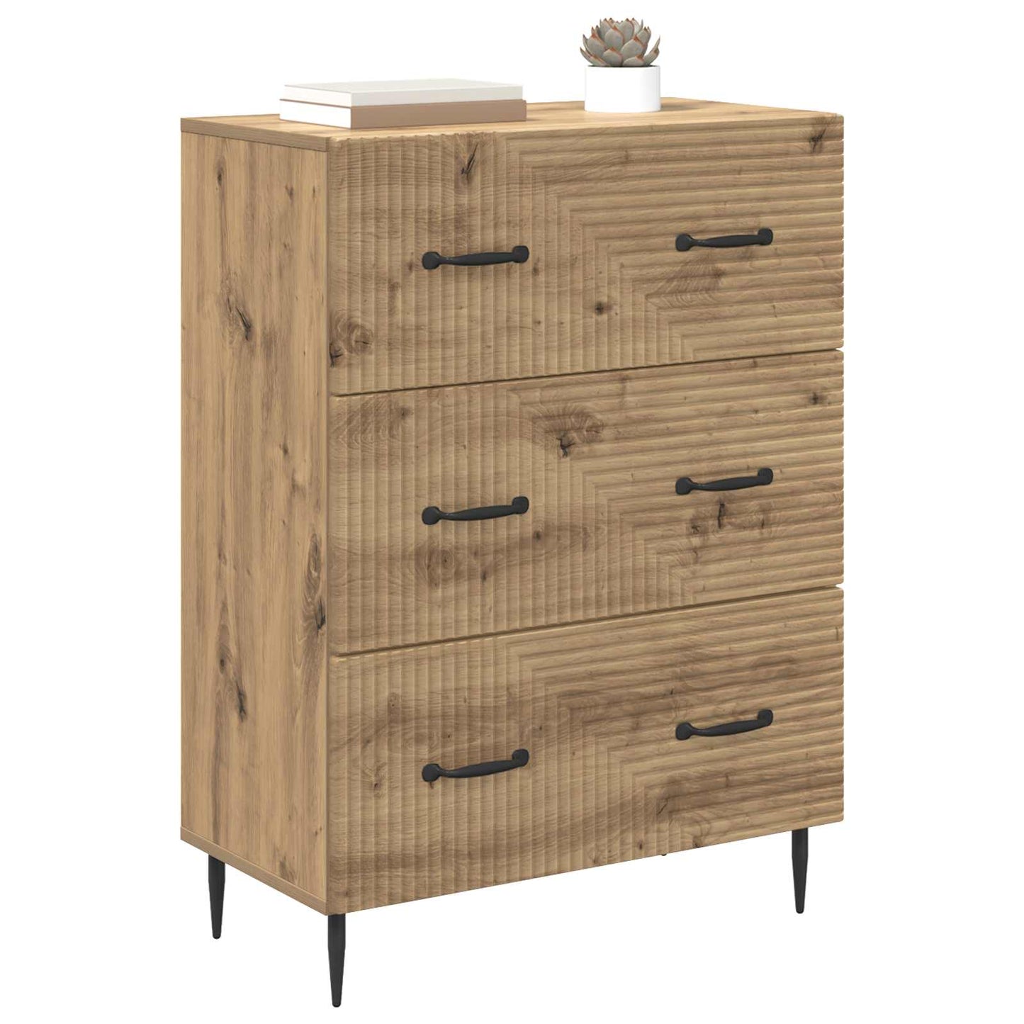 Skuffeskap 66 x 34,5 x 89,5 cm Konstruert tre Artisan eik