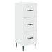 Skuffeskap Hvit 33 x 34,5 x 89,5 cm Konstruert tre