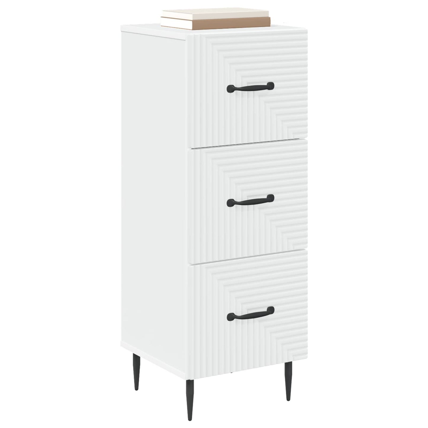 Skuffeskap Hvit 33 x 34,5 x 89,5 cm Konstruert tre