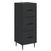 Skuffeskap Svart 33 x 34,5 x 89,5 cm Konstruert tre