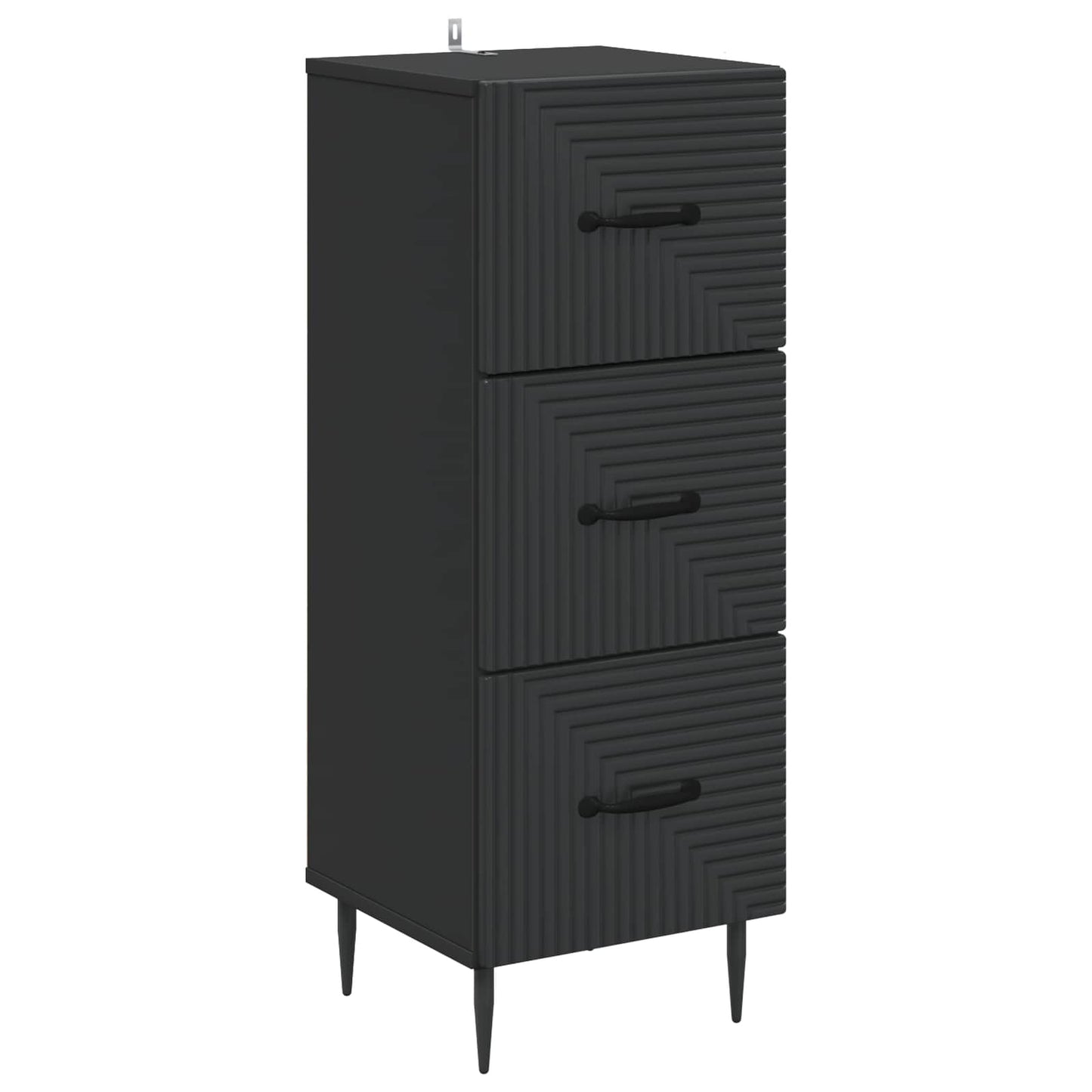 Skuffeskap Svart 33 x 34,5 x 89,5 cm Konstruert tre