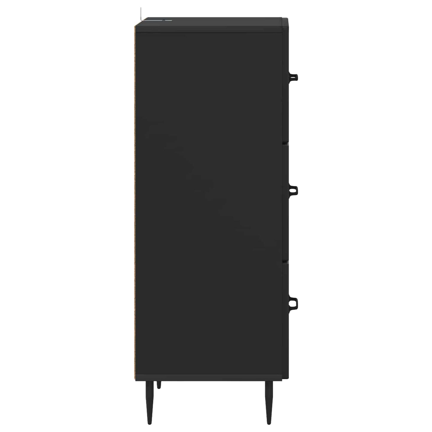 Skuffeskap Svart 33 x 34,5 x 89,5 cm Konstruert tre