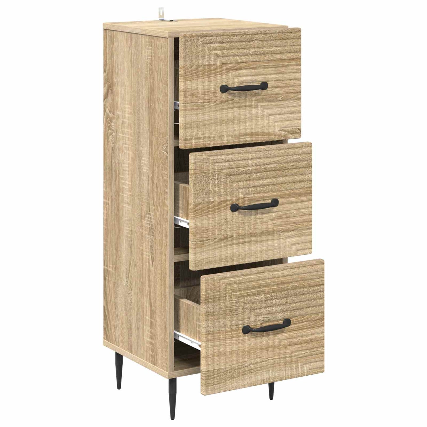Skuffeskap Sonoma eik 33 x 34,5 x 89,5 cm Konstruert tre