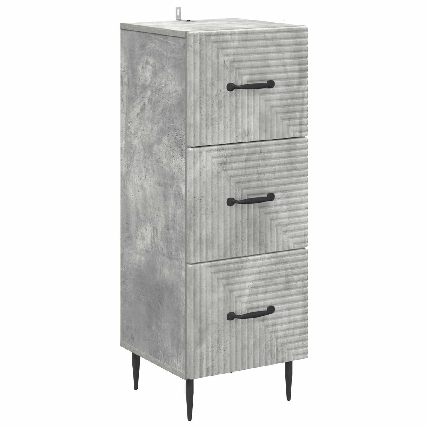 Skuffeskap Betonggrå 33 x 34,5 x 89,5 cm Konstruert tre
