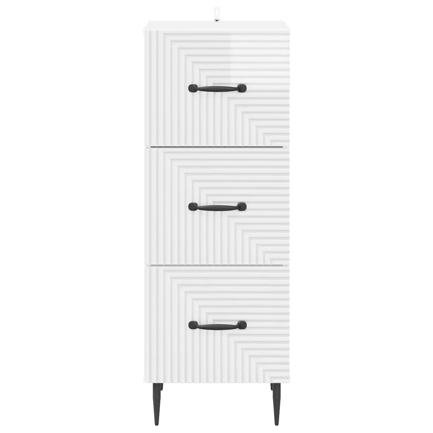 Skuffeskap Høgglans hvit 33 x 34,5 x 89,5 cm Konstruert tre