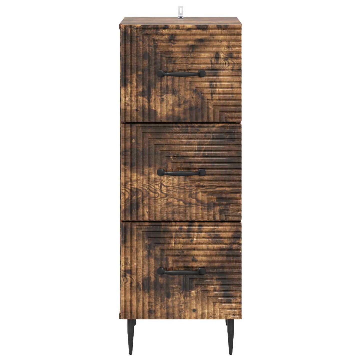 Skuffeskap Røkt Eik 33 x 34,5 x 89,5 cm Konstruert tre