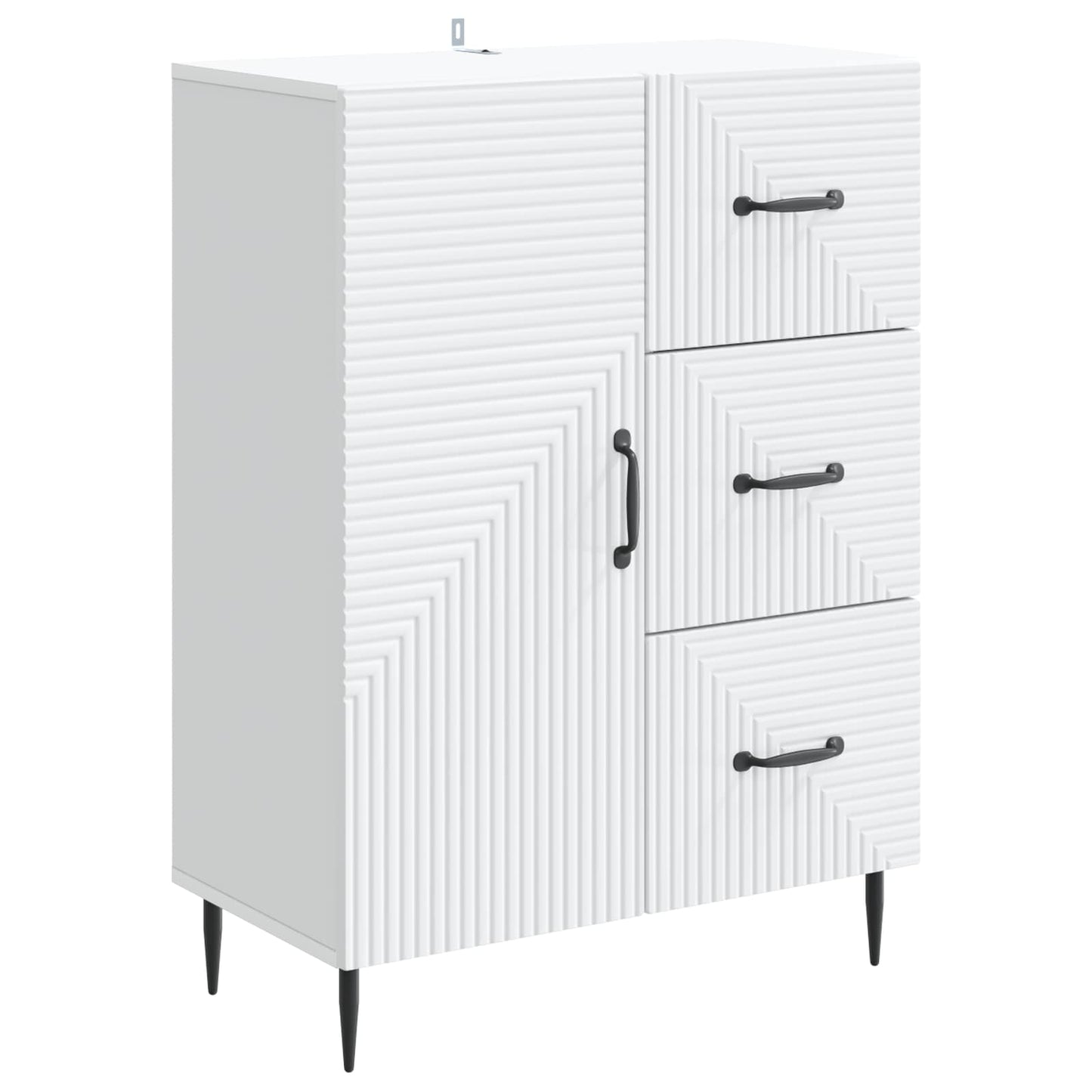 Serviesskap med skuff Hvit 66 x 34,5 x 89,5 cm Konstruert tre