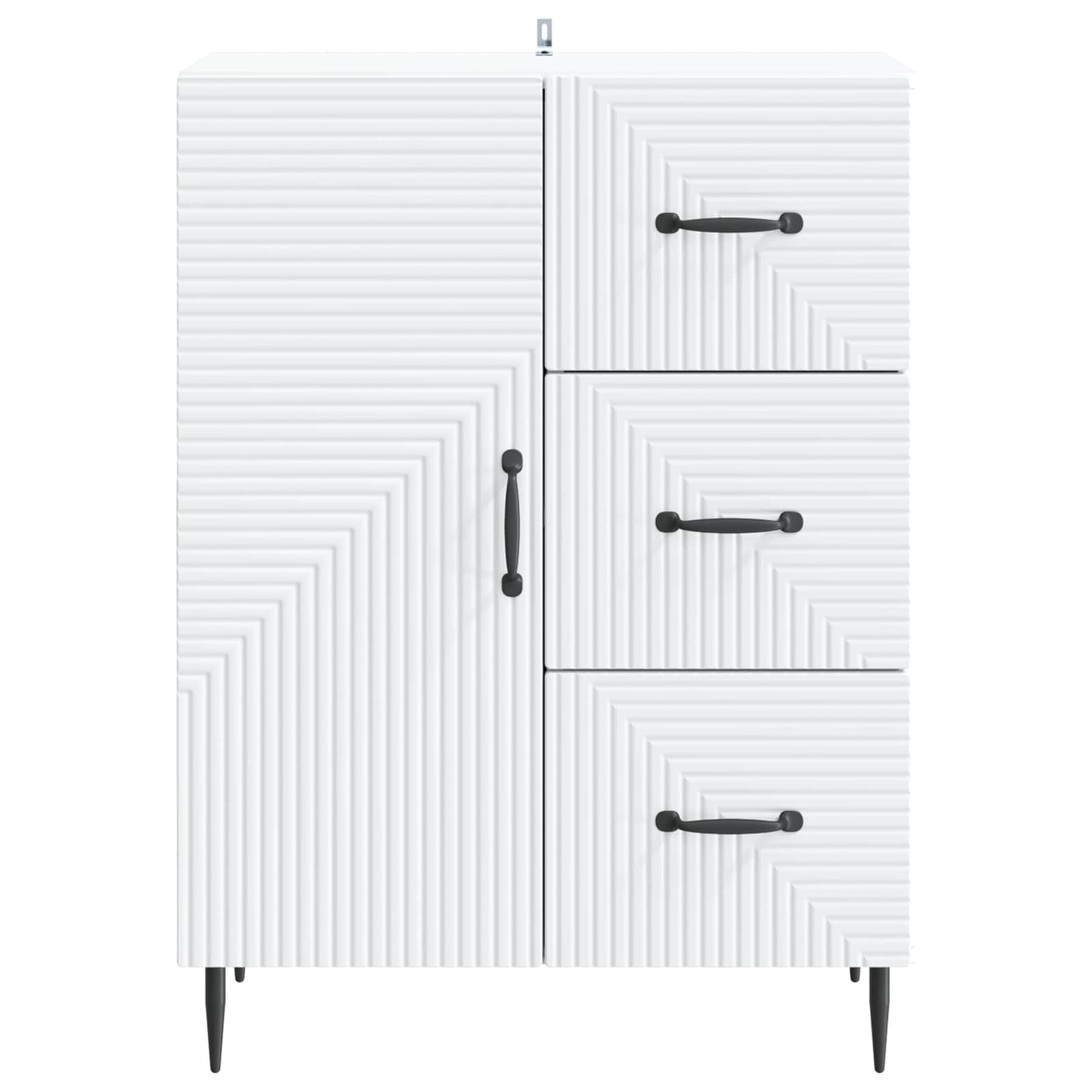 Serviesskap med skuff Hvit 66 x 34,5 x 89,5 cm Konstruert tre