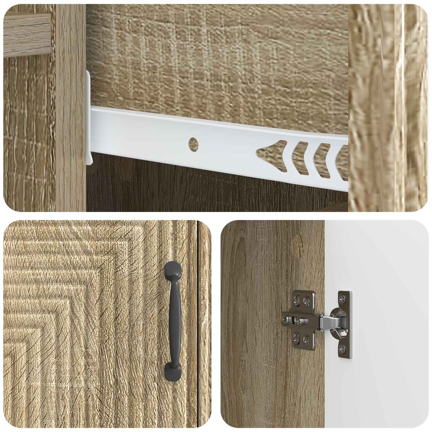 Serviesskap Sonoma eik 66 x 34,5 x 89,5 cm Konstruert tre