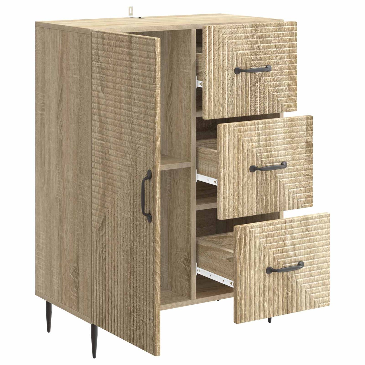 Serviesskap Sonoma eik 66 x 34,5 x 89,5 cm Konstruert tre