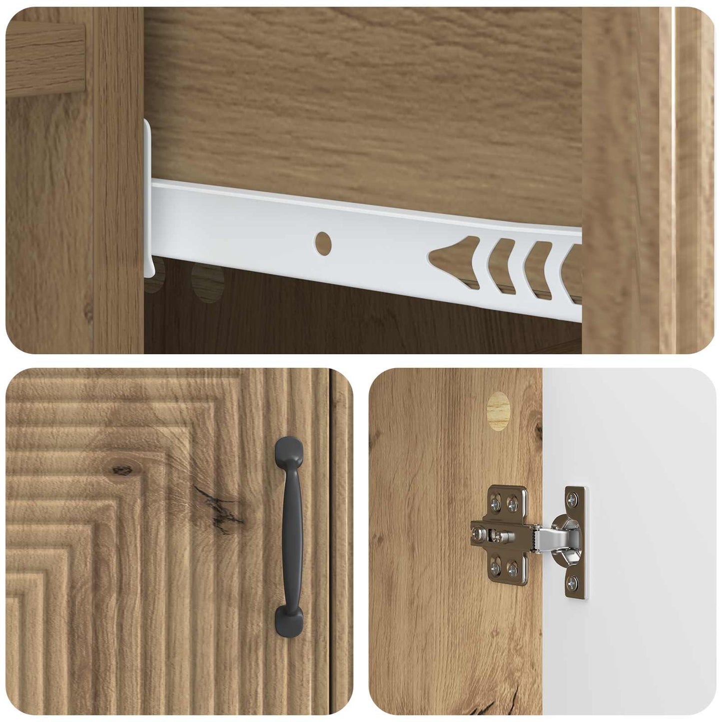 Serviesskap Artisan eik 66 x 34,5 x 89,5 cm Konstruert tre