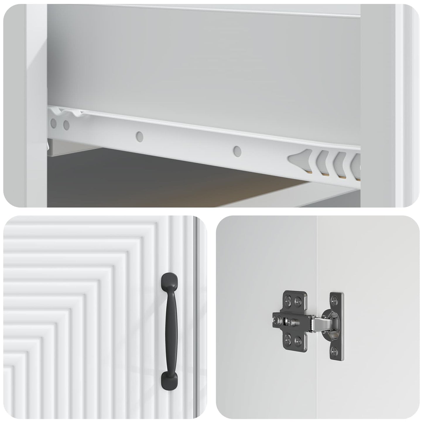 Serviesskap med skuff Hvit 66 x 34,5 x 89,5 cm Konstruert tre