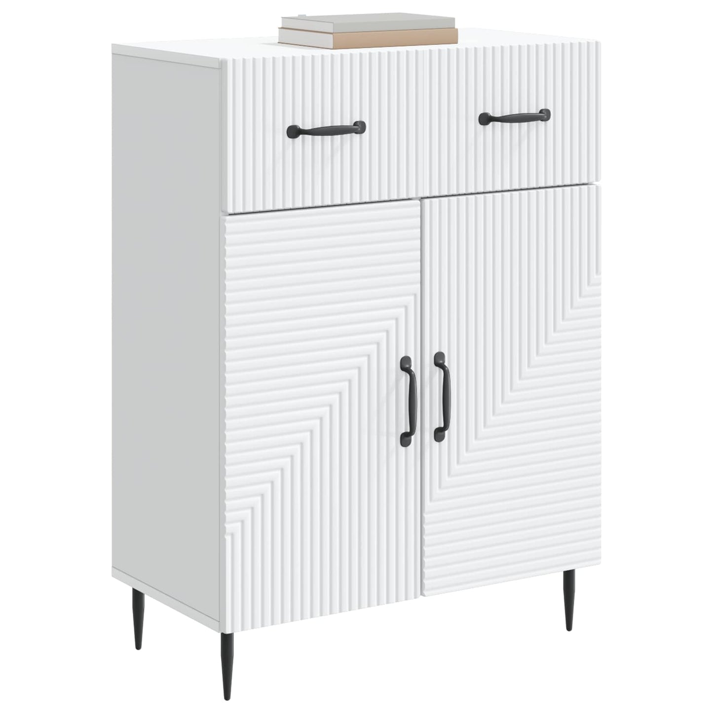 Serviesskap med skuff Hvit 66 x 34,5 x 89,5 cm Konstruert tre