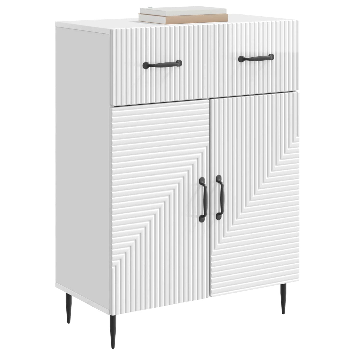 Serviesskap Høgglans hvit 66 x 34,5 x 89,5 cm Konstruert tre