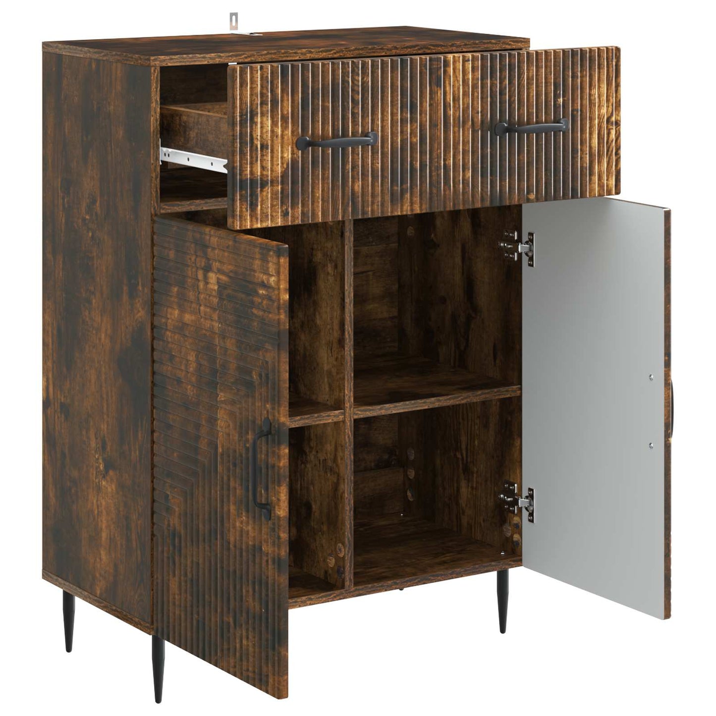 Serviesskap Røkt Eik 66 x 34,5 x 89,5 cm Konstruert tre
