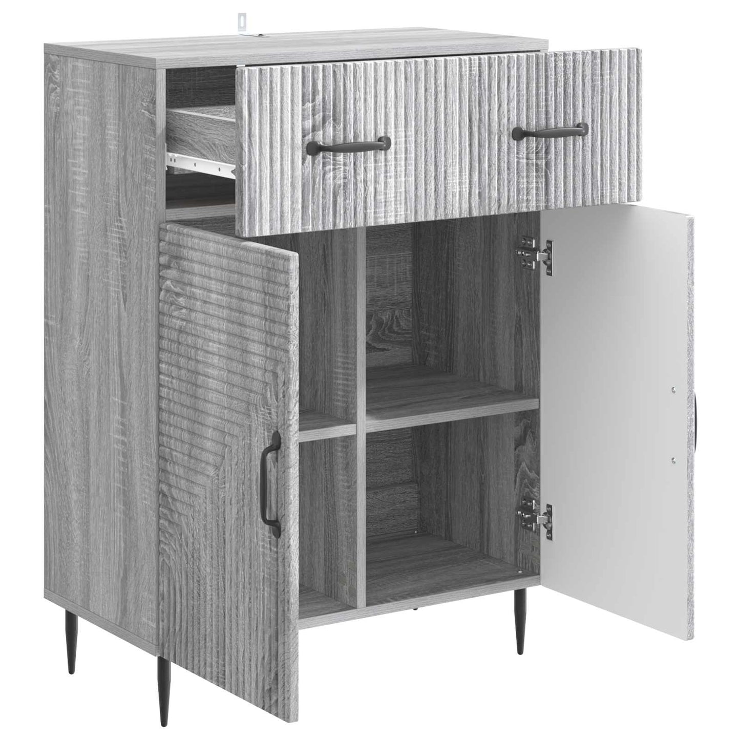 Serviesskap Grå sonoma 66 x 34,5 x 89,5 cm Konstruert tre