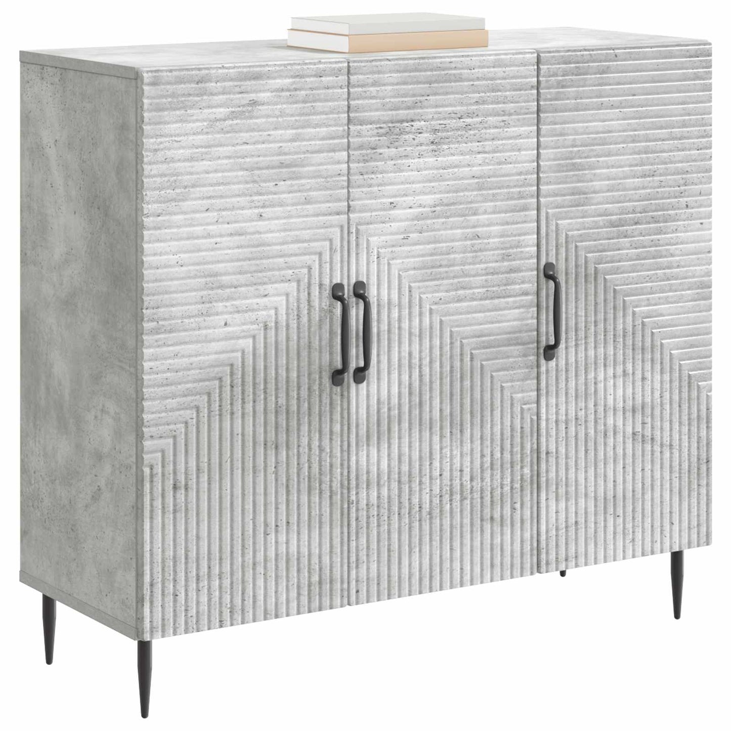 Serviesskap Betonggrå 89 x 34,5 x 80 cm Konstruert tre