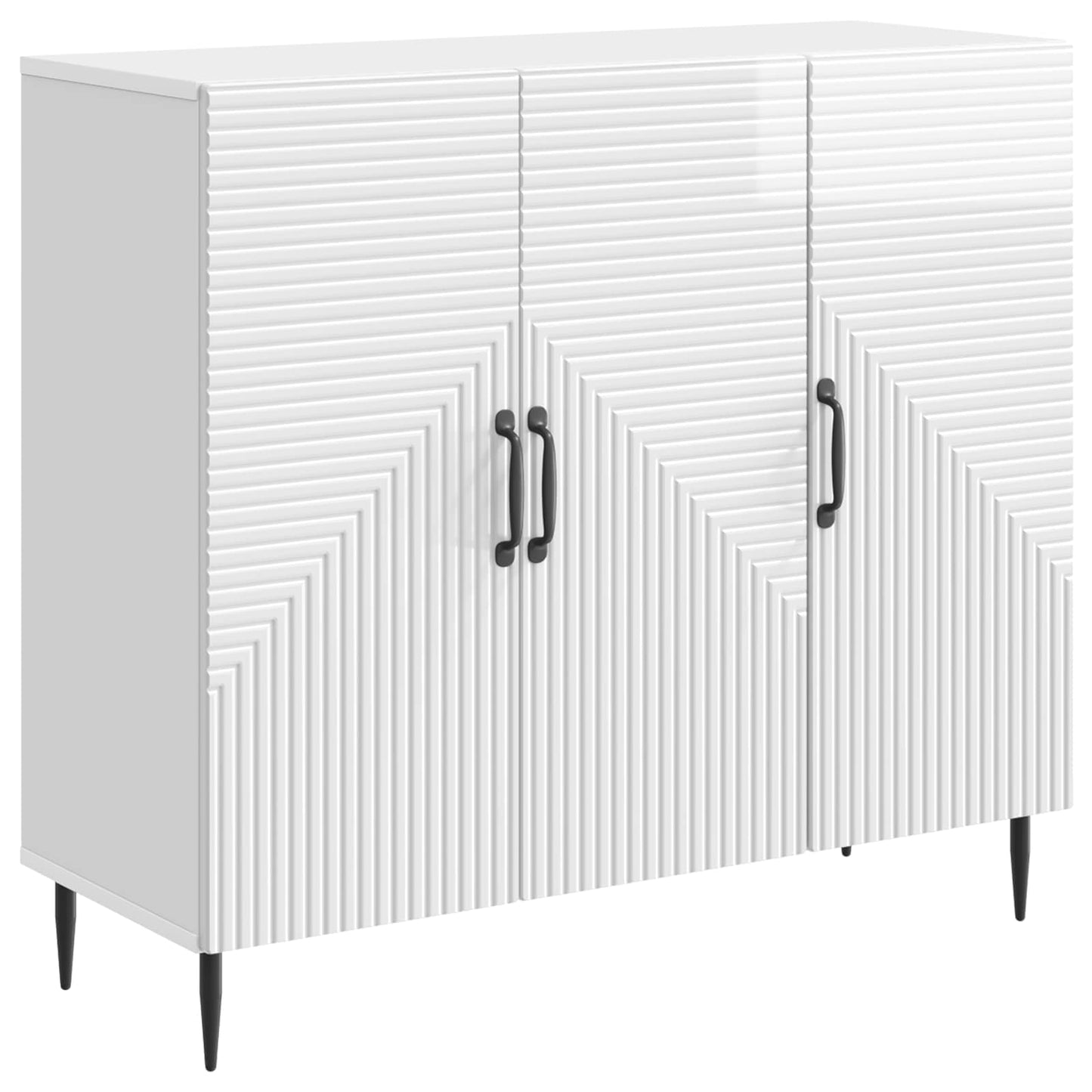Serviesskap Høgglans hvit 89 x 34,5 x 80 cm Konstruert tre