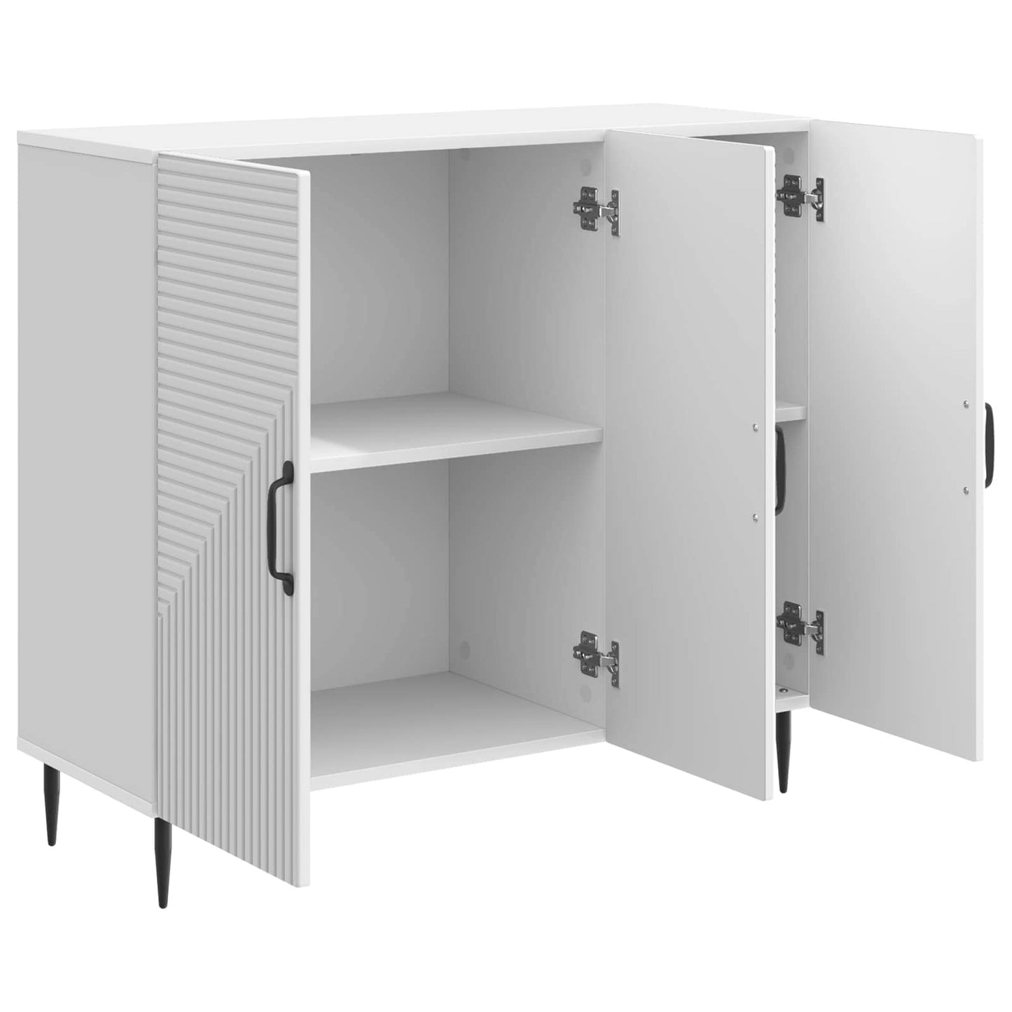 Serviesskap Høgglans hvit 89 x 34,5 x 80 cm Konstruert tre