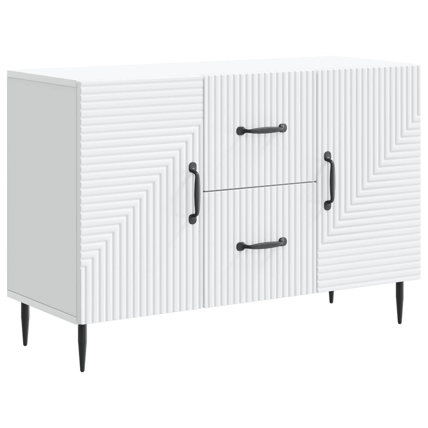 Serviesskap med skuff Hvit 89 x 34,5 x 60 cm Konstruert tre