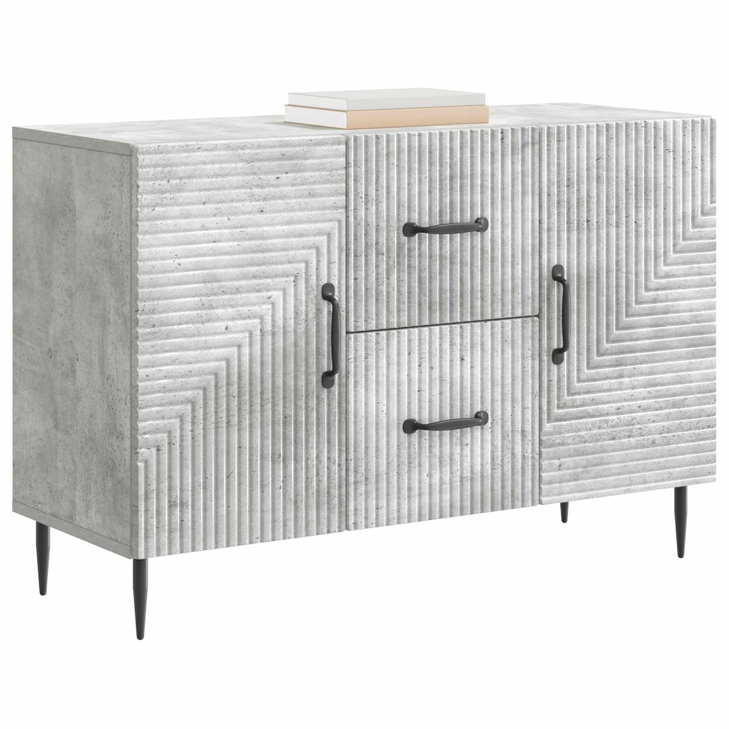 Serviesskap Betonggrå 89 x 34,5 x 60 cm Konstruert tre