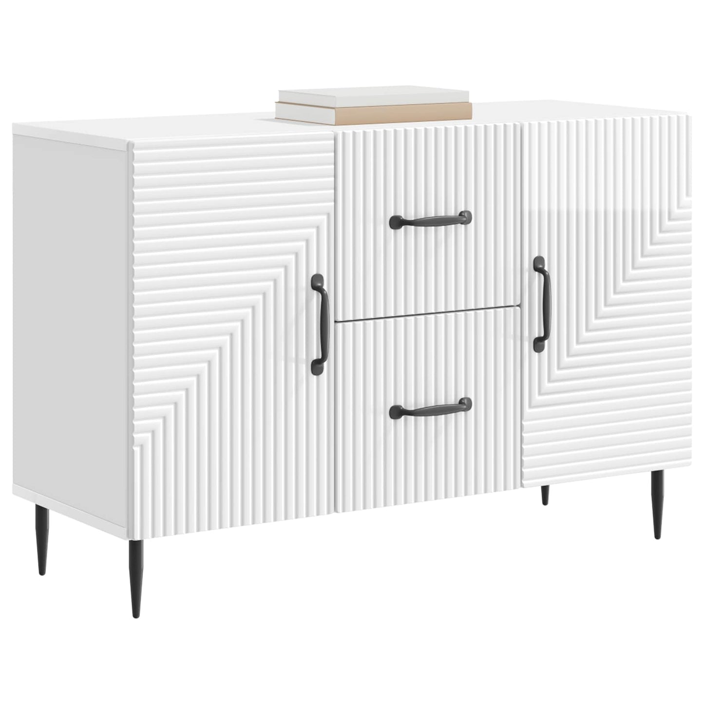 Serviesskap Høgglans hvit 89 x 34,5 x 60 cm Konstruert tre