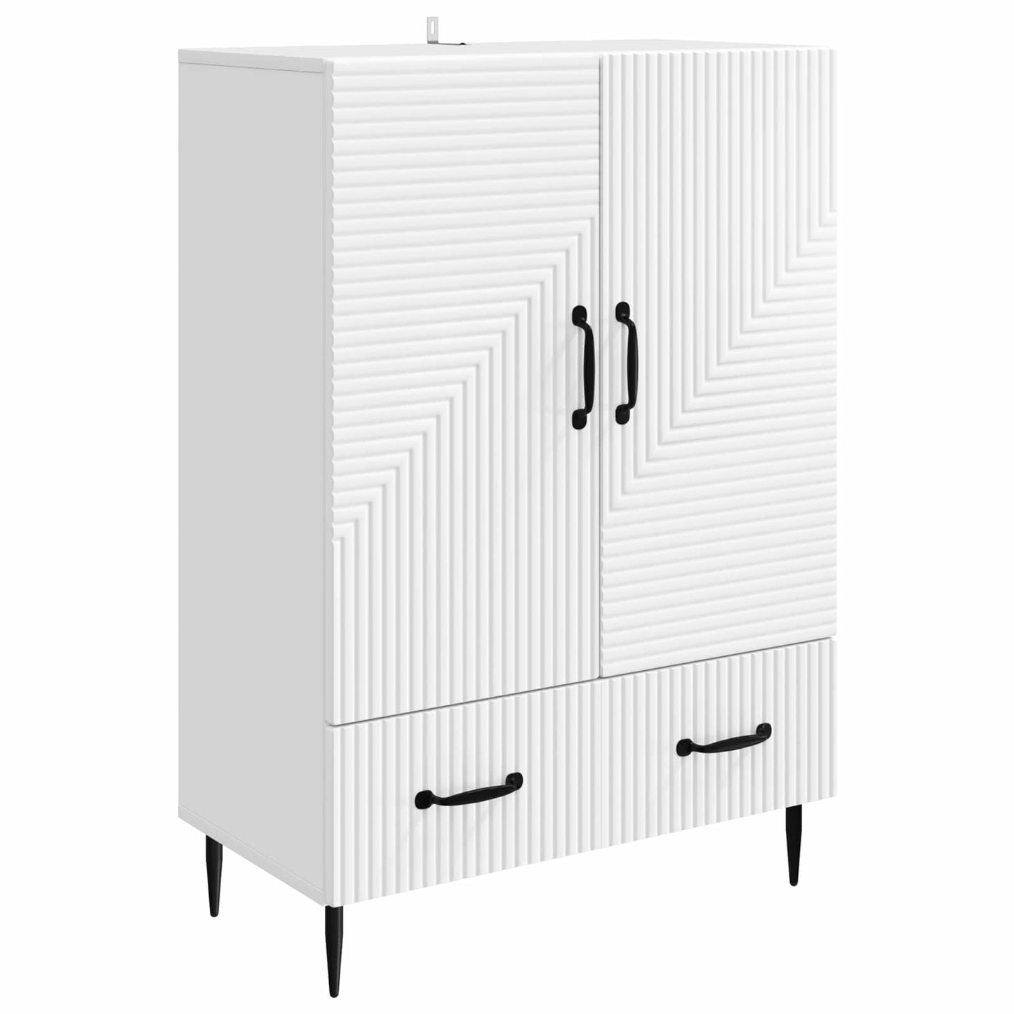 Serviesskap med skuff Hvit 66 x 34,5 x 95 cm Konstruert tre
