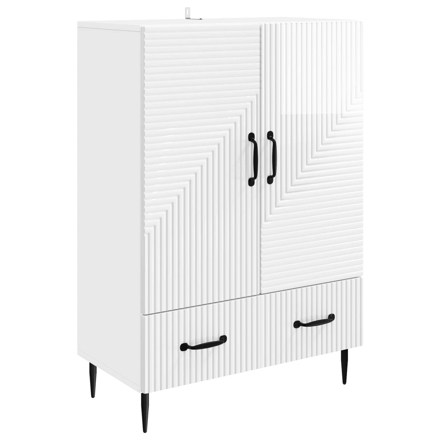 Serviesskap Høgglans hvit 66 x 34,5 x 95 cm Konstruert tre