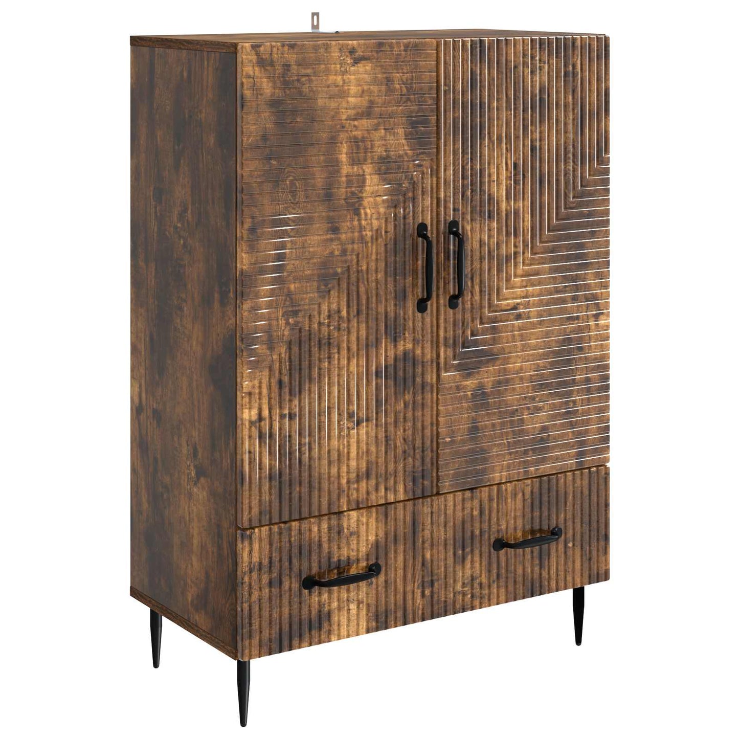 Serviesskap med skuff Røkt Eik 66 x 34,5 x 95 cm Konstruert tre