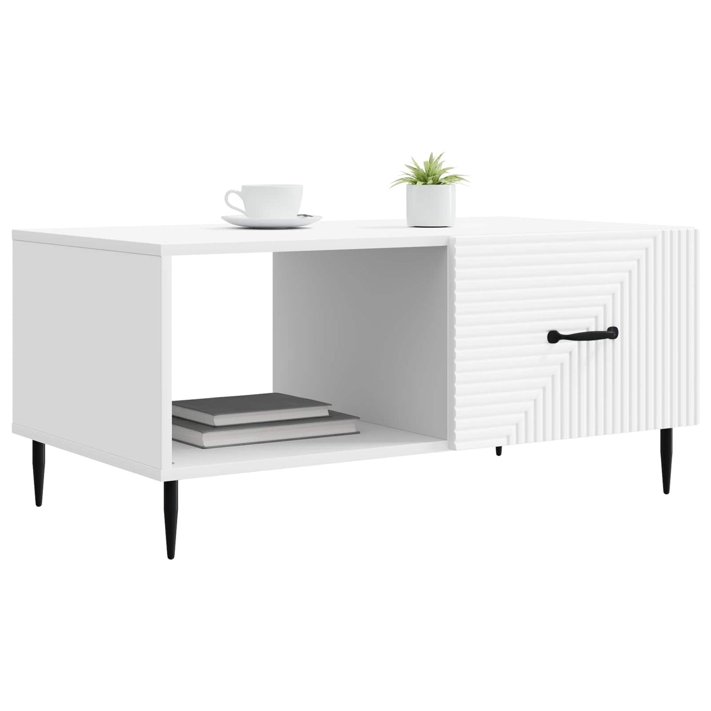 Kaffebord Hvit 90 x 50 x 40 cm Konstruert tre