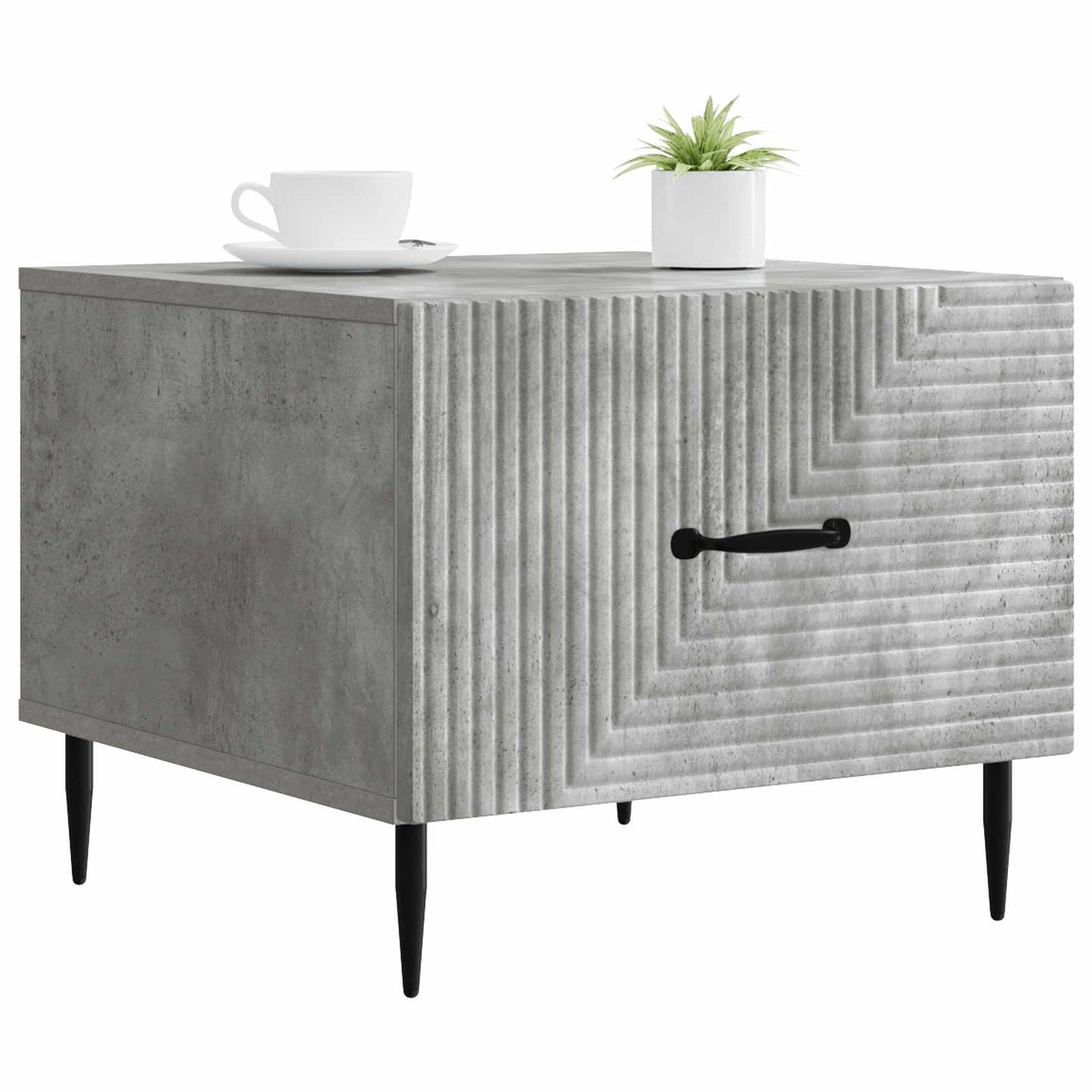Kaffebord med skuff Betonggrå 49 x 50 x 40 cm Konstruert tre