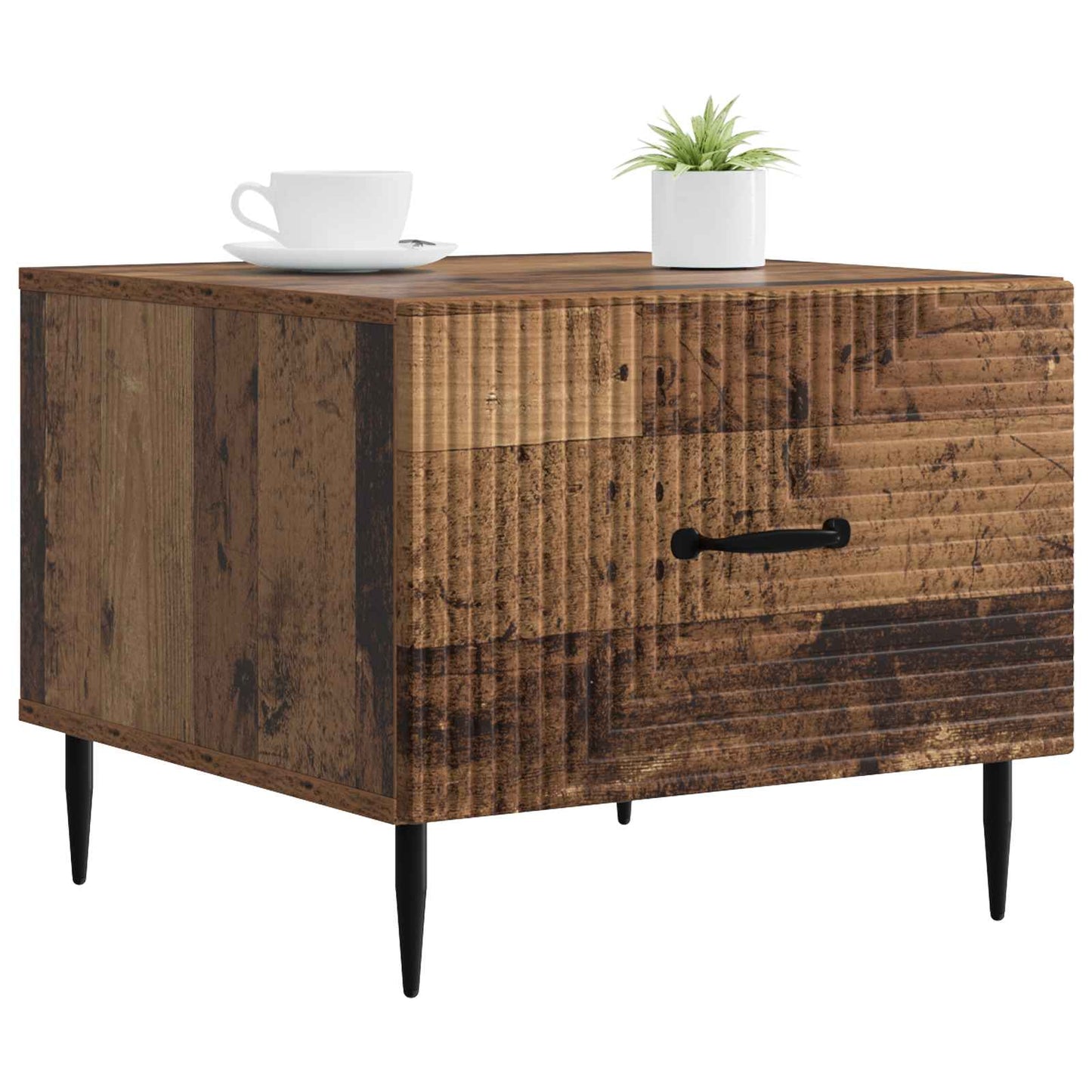 Kaffebord med skuff Gammelt tre 49 x 50 x 40 cm Konstruert tre