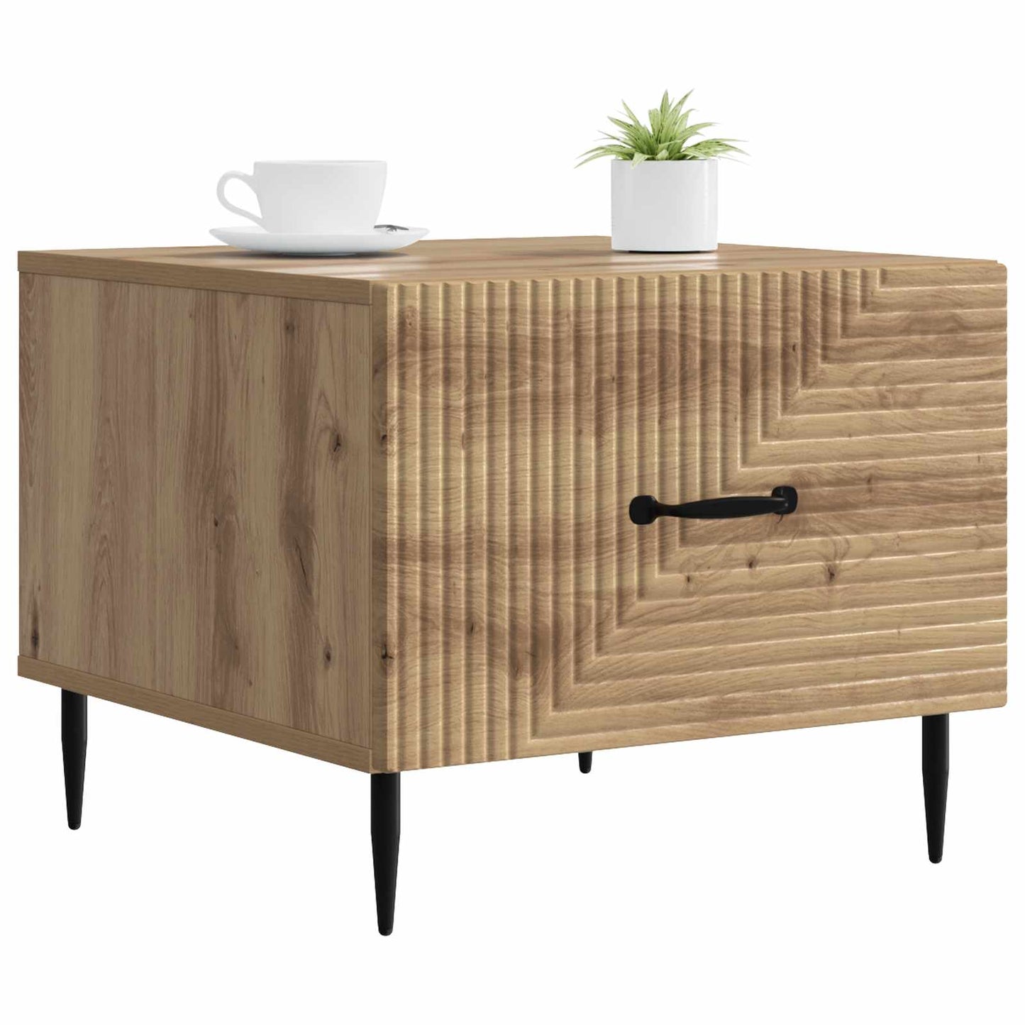 Kaffebord med skuff Artisan eik 49 x 50 x 40 cm Konstruert tre