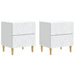 Nattbord 2 pcs Hvit 43 x 34,5 x 48 cm Konstruert tre