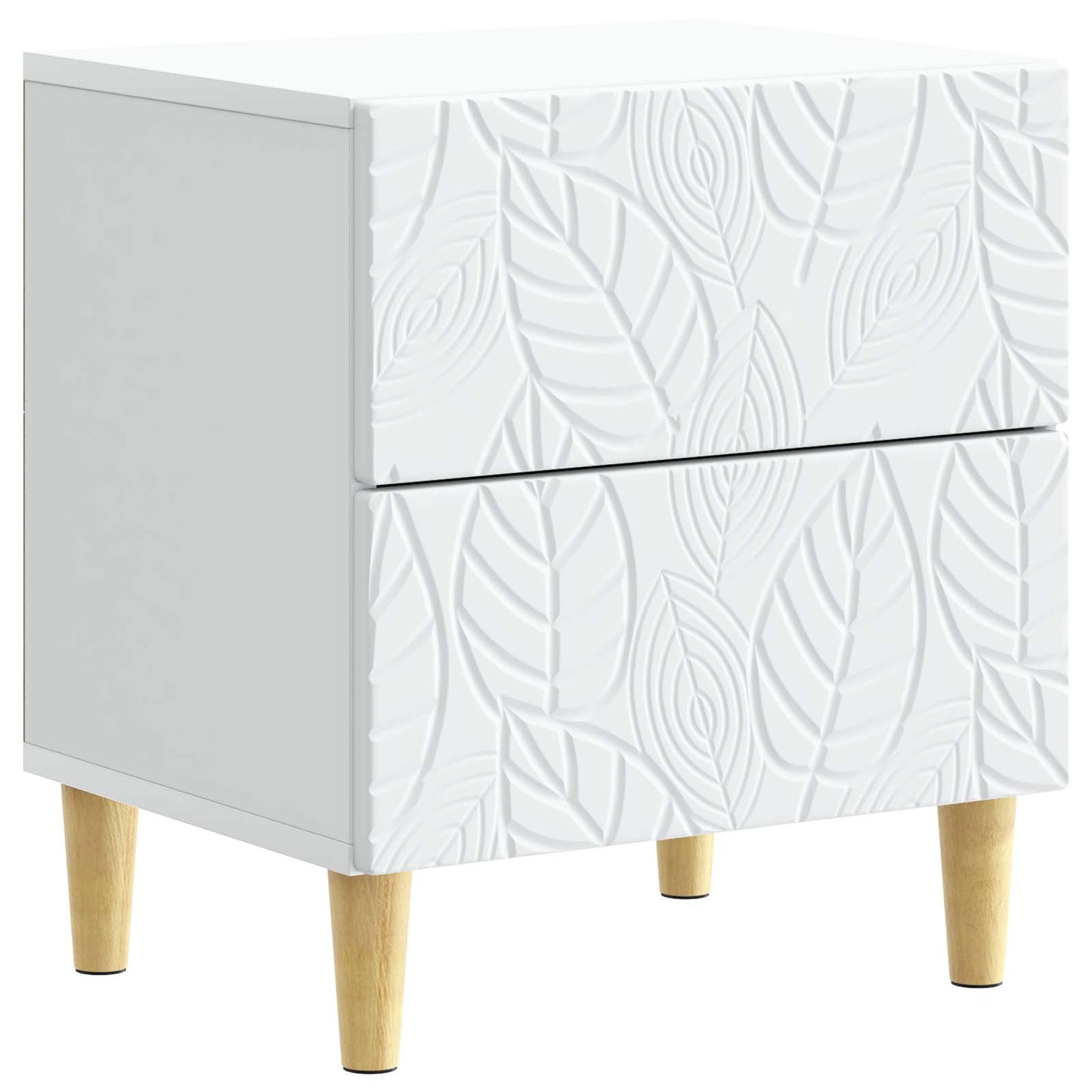 Nattbord 2 pcs Hvit 43 x 34,5 x 48 cm Konstruert tre