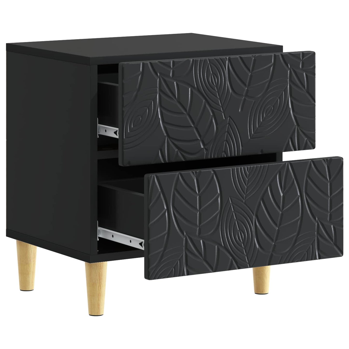 Nattbord Svart 43 x 34,5 x 48 cm Konstruert tre