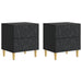 Nattbord 2 pcs Svart 43 x 34,5 x 48 cm Konstruert tre