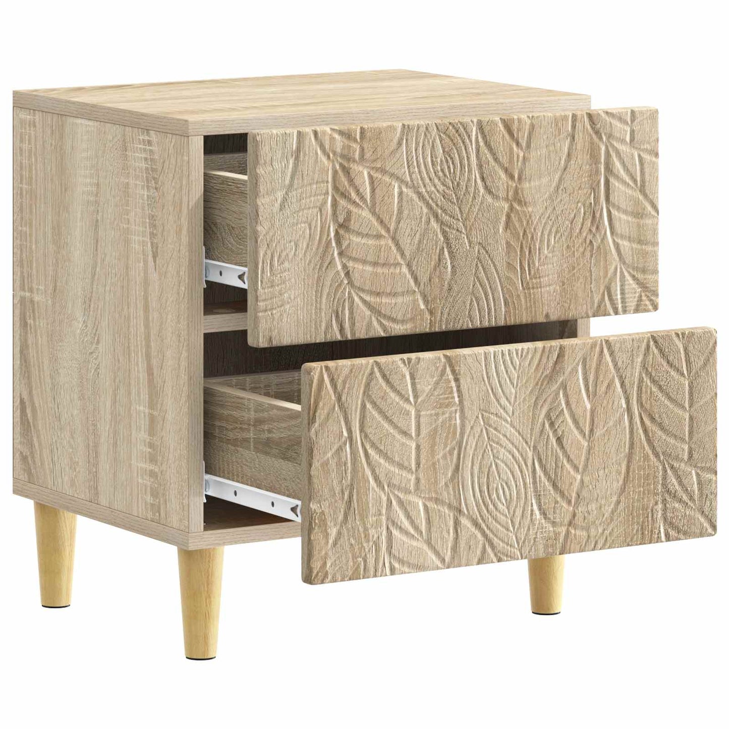 Nattbord 2 pcs Sonoma eik 43 x 34,5 x 48 cm Konstruert tre