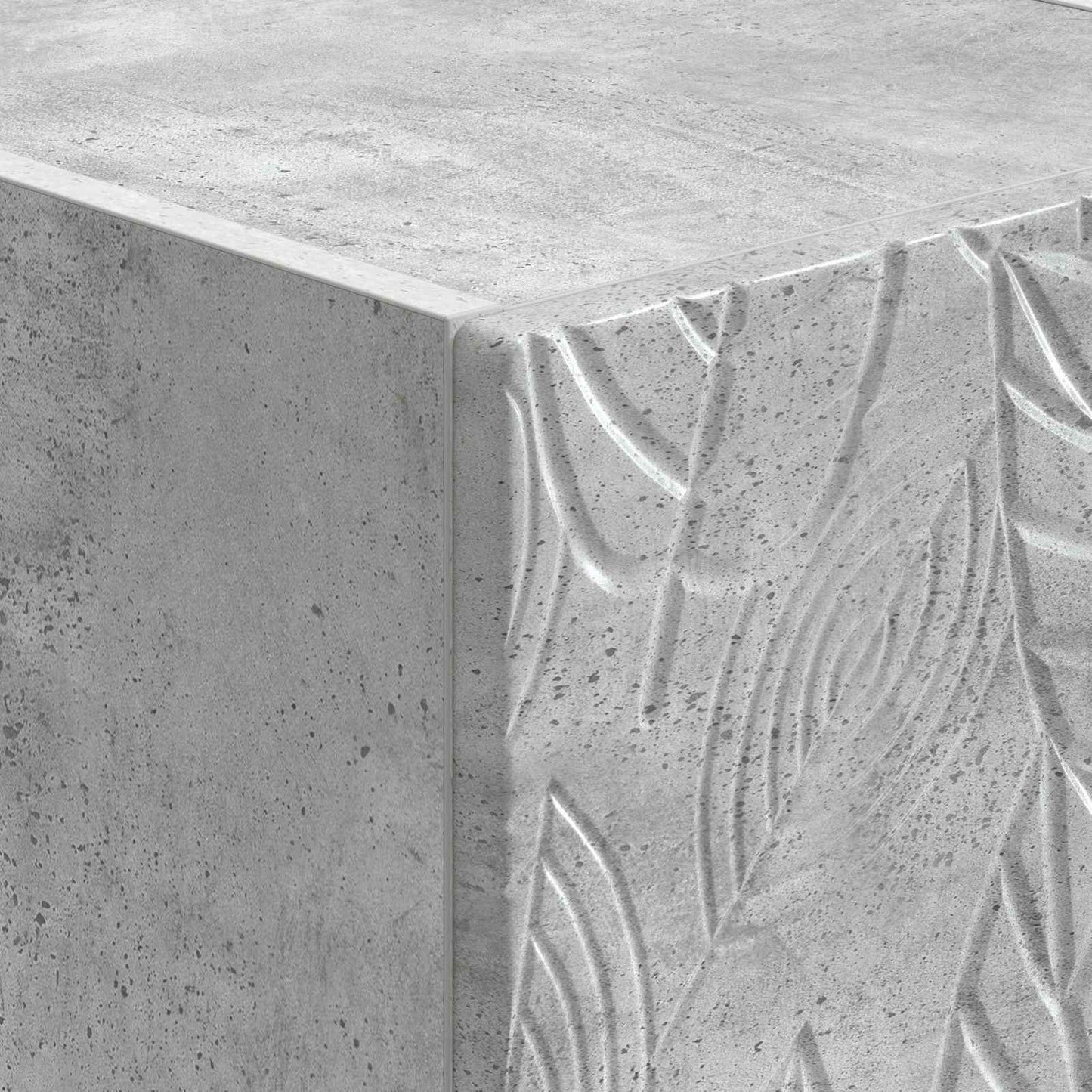Nattbord 2 pcs Betonggrå 43 x 34,5 x 48 cm Konstruert tre