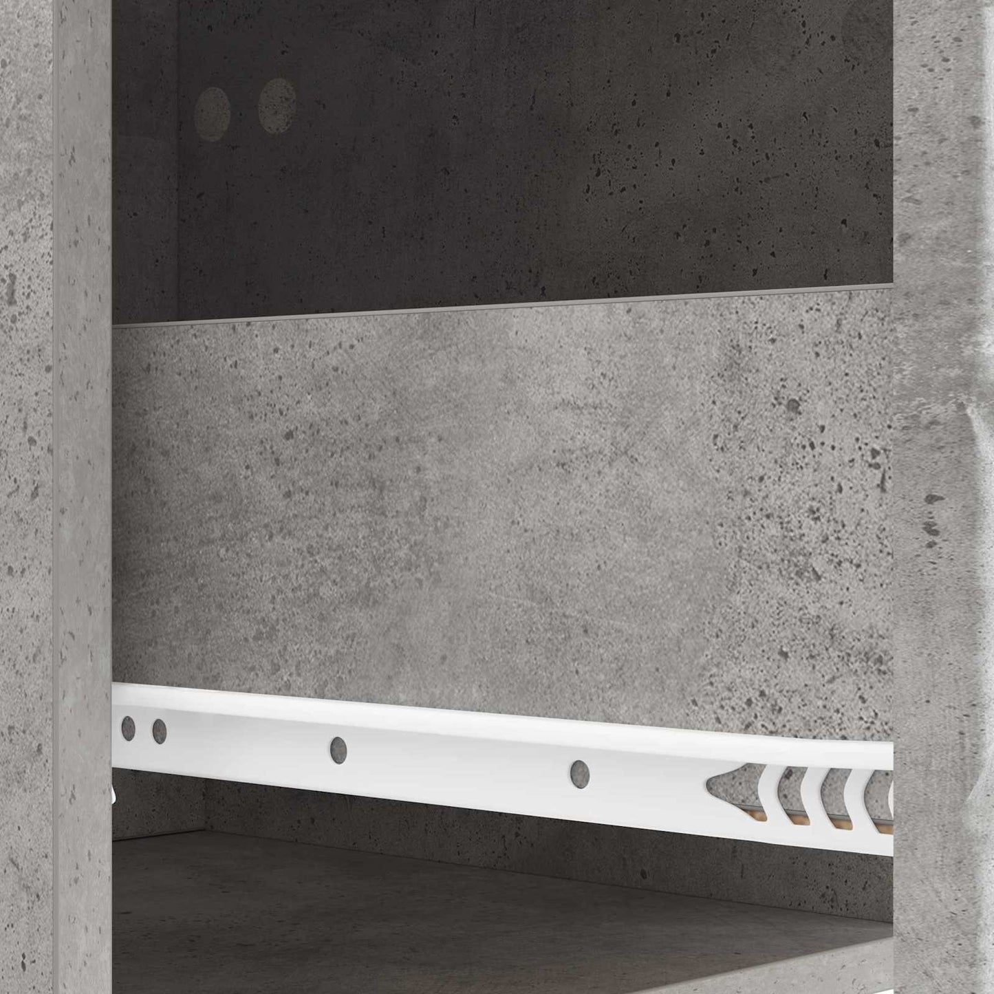 Nattbord 2 pcs Betonggrå 43 x 34,5 x 48 cm Konstruert tre