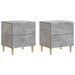 Nattbord 2 pcs Betonggrå 43 x 34,5 x 48 cm Konstruert tre